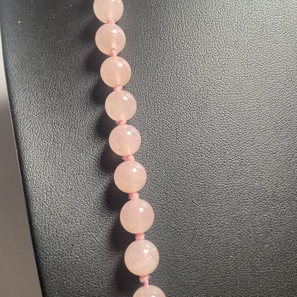 Rose Quartz/Green Jade Gemstone Necklace - Picture 4 of 9